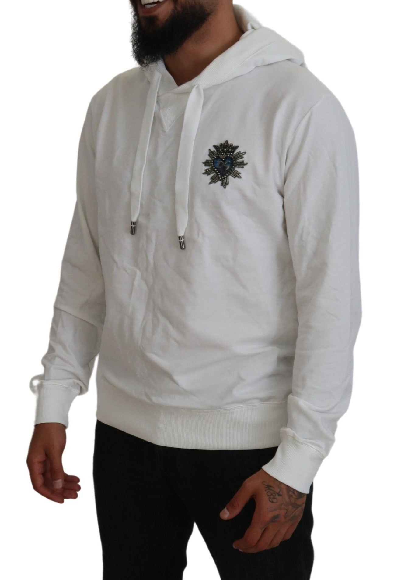 Dolce &amp; Gabbana Elegant White Logo Hoodie