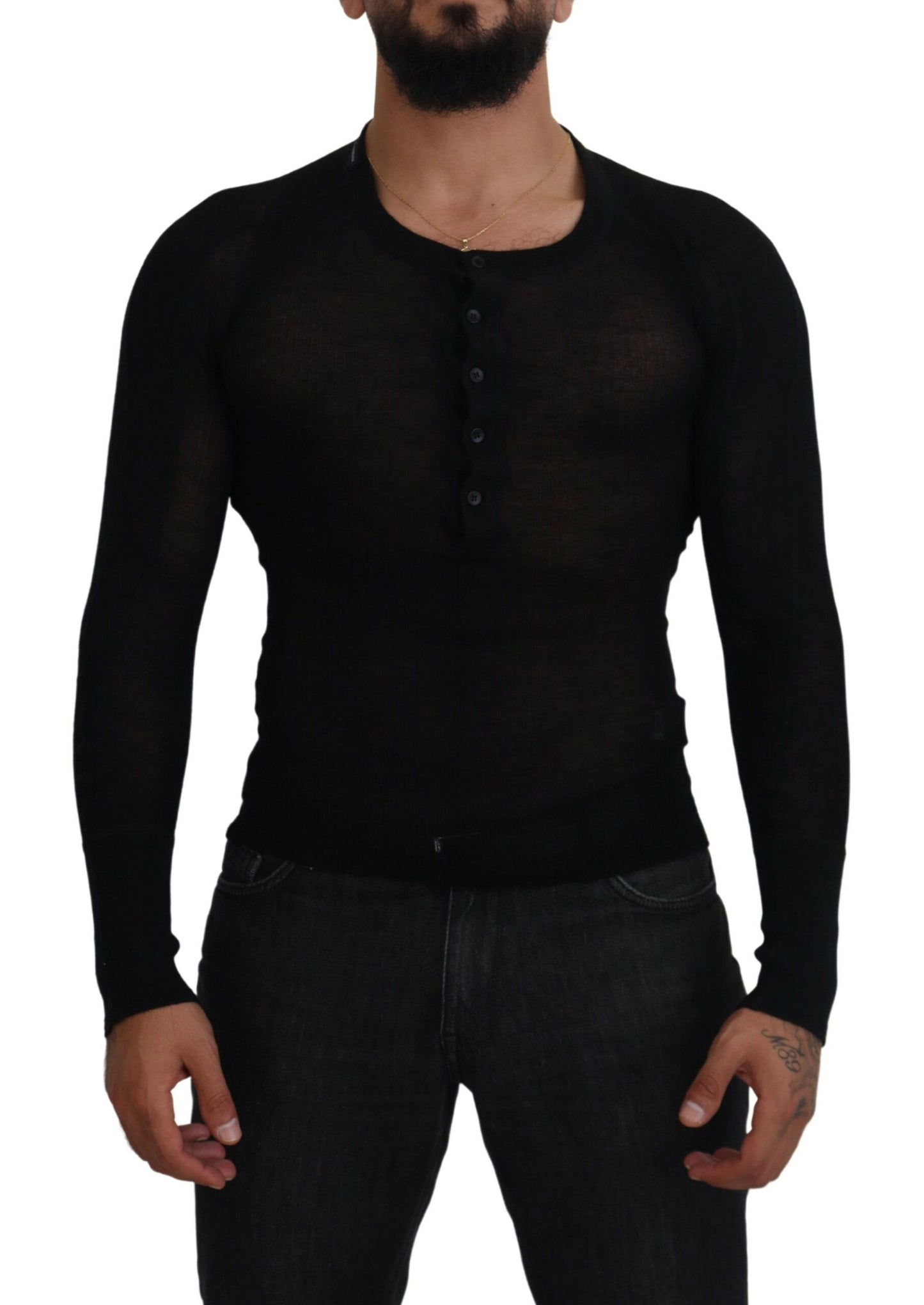 Dolce &amp; Gabbana Elegant black cashmere sweater