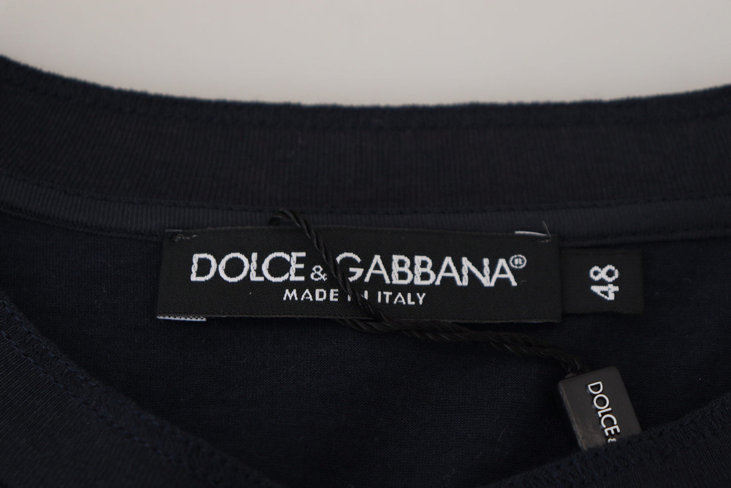 Dolce &amp; Gabbana Elegant blue sweater made of a cotton-silk blend