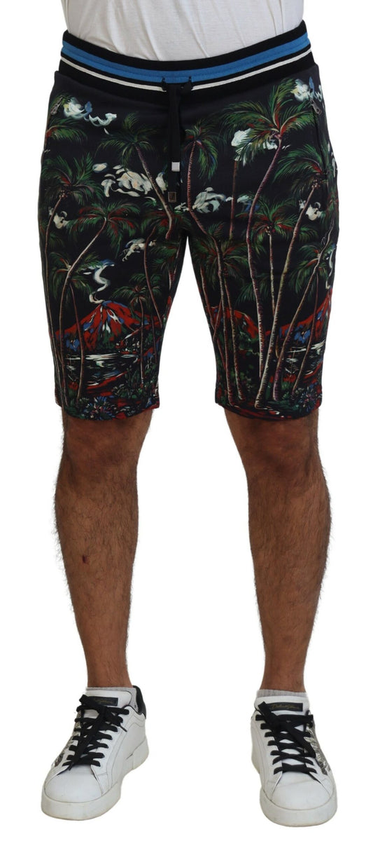 Dolce &amp; Gabbana Casual volcano print knee-length shorts