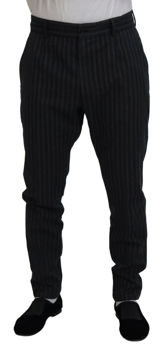 Dolce &amp; Gabbana Elegant Striped Chino Dress Pants