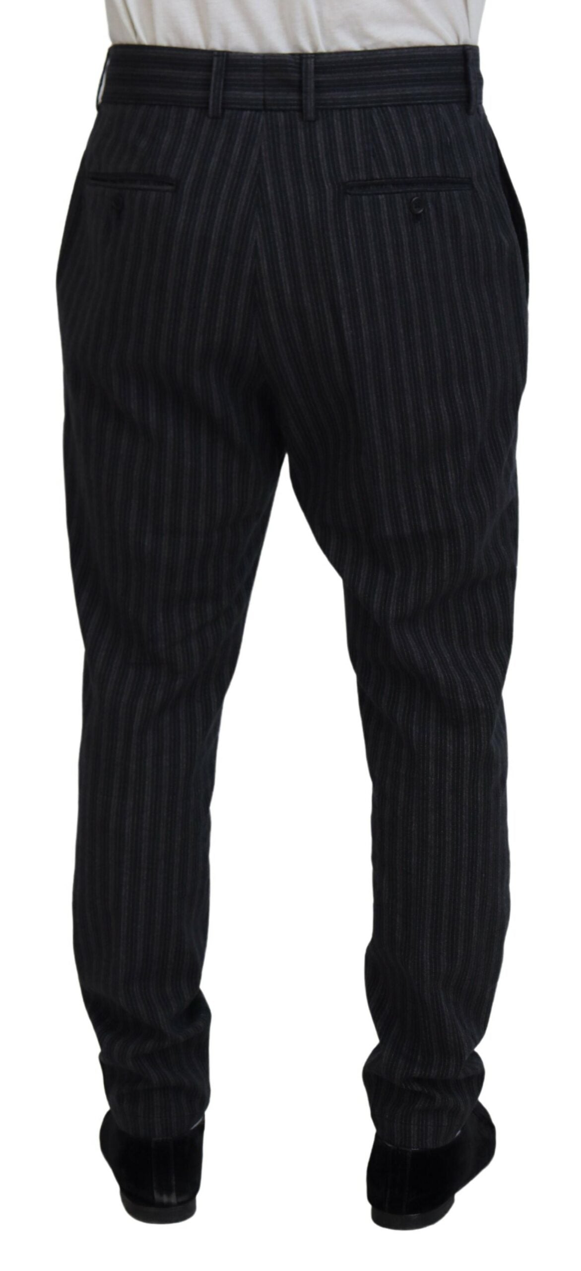 Dolce &amp; Gabbana Elegant Striped Chino Dress Pants