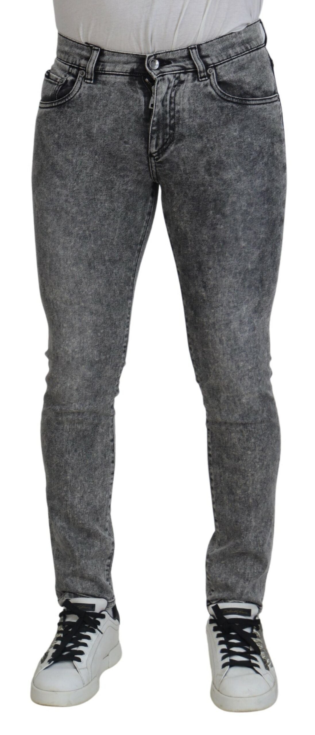 Dolce &amp; Gabbana Elegant gray skinny jeans