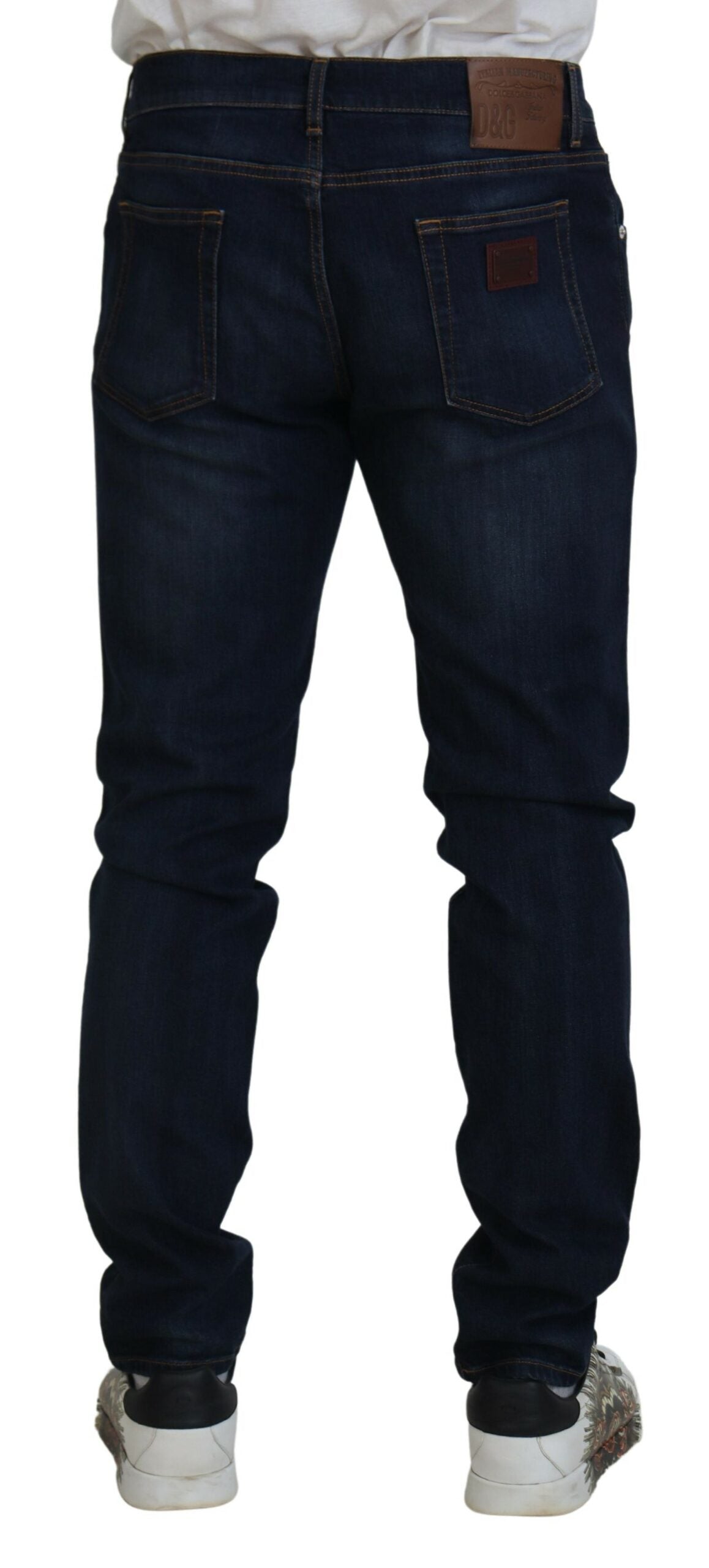 Dolce & Gabbana Schlanke Skinny Jeans in Dunkelblau