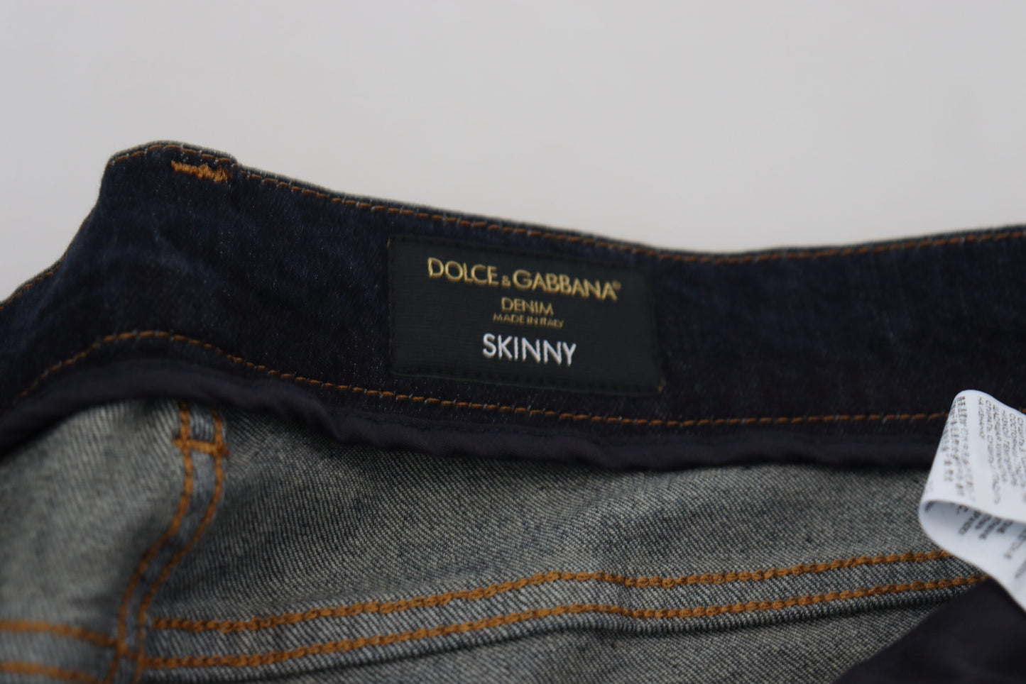 Dolce & Gabbana Schlanke Skinny Jeans in Dunkelblau