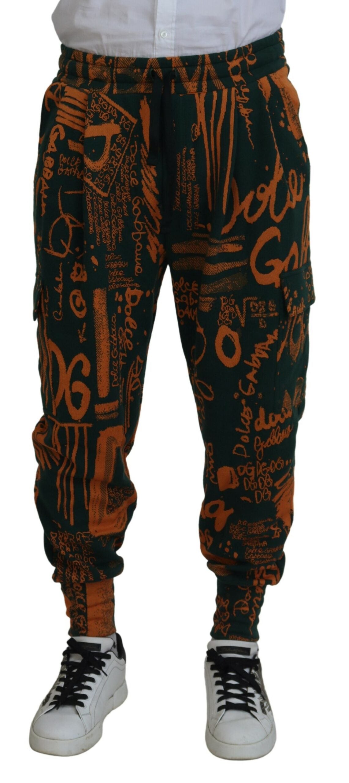 Dolce & Gabbana Multicolor Seidenmischung Jogger Cargo-Hose