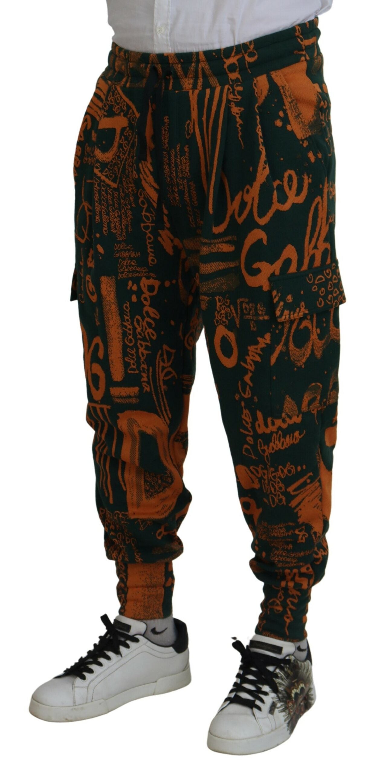 Dolce & Gabbana Multicolor Seidenmischung Jogger Cargo-Hose