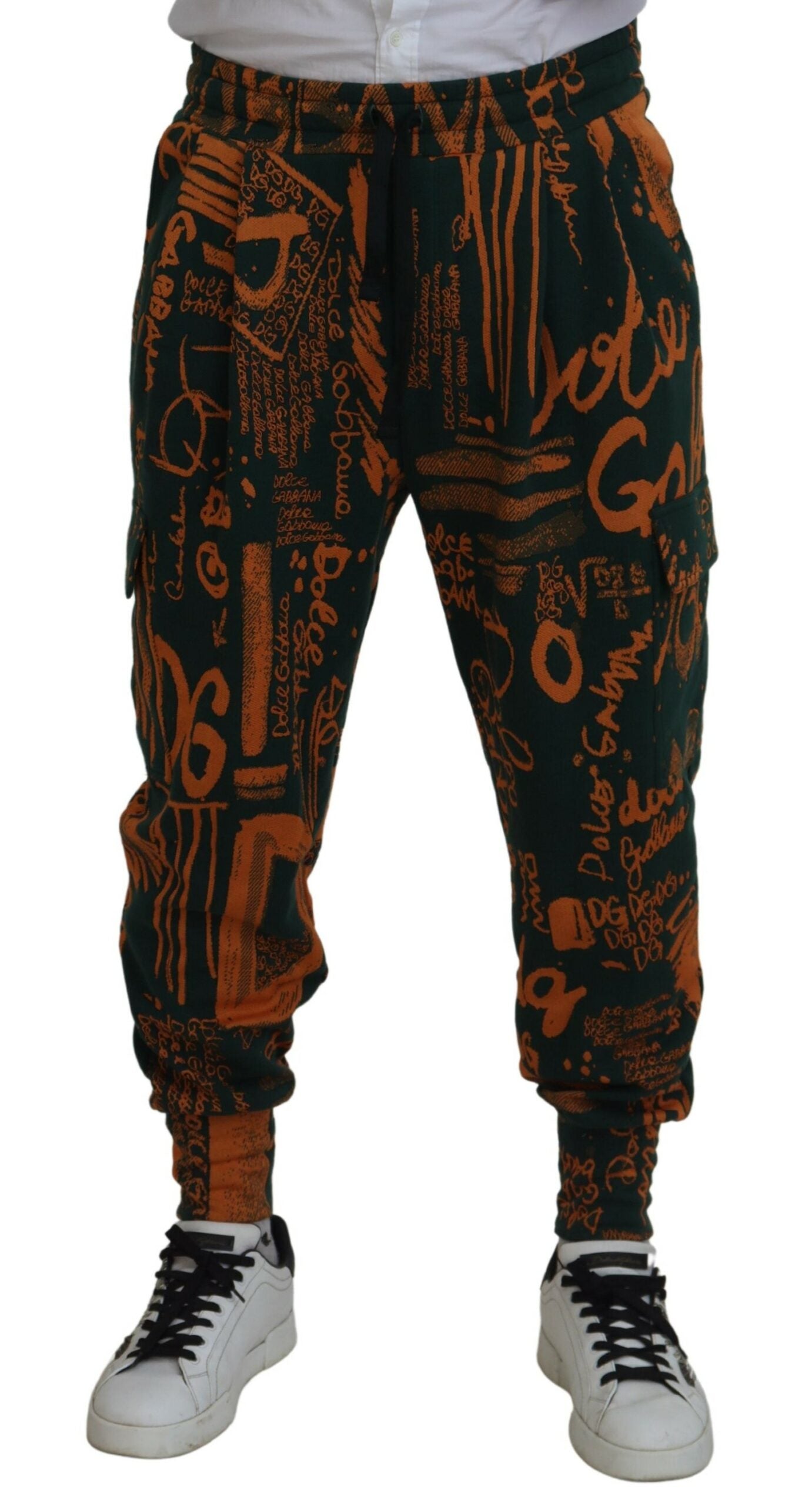 Dolce & Gabbana Multicolor Seidenmischung Jogger Cargo-Hose