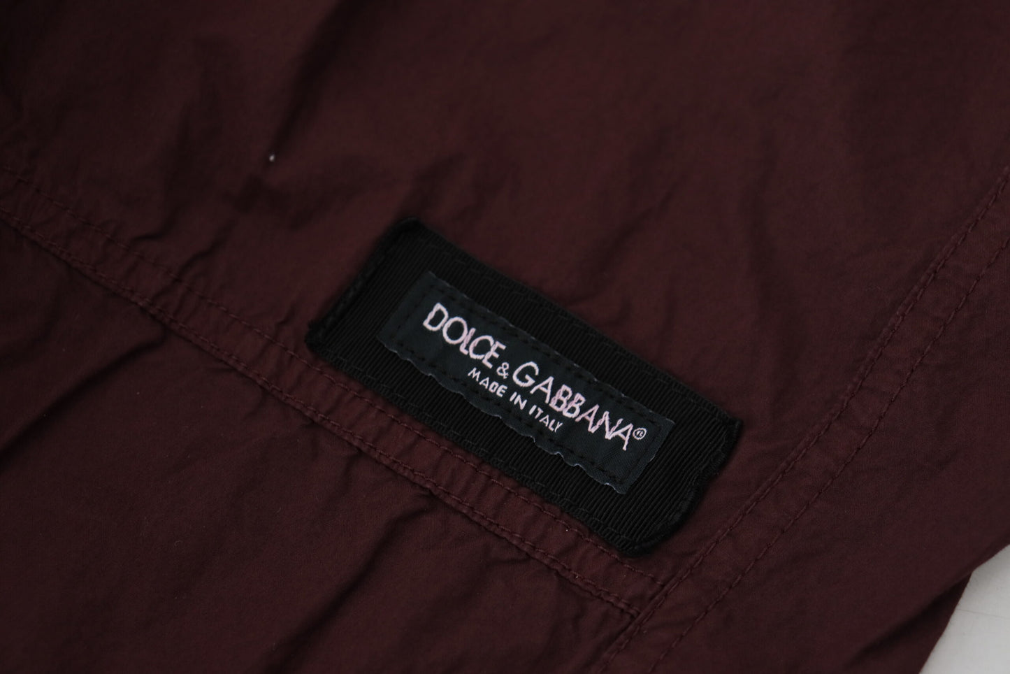 Dolce &amp; Gabbana Elegant burgundy cotton jogger pants