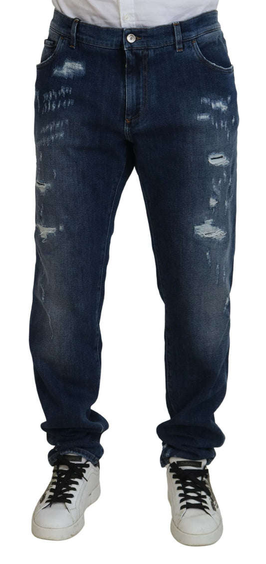 Dolce &amp; Gabbana Elegant blue skinny jeans