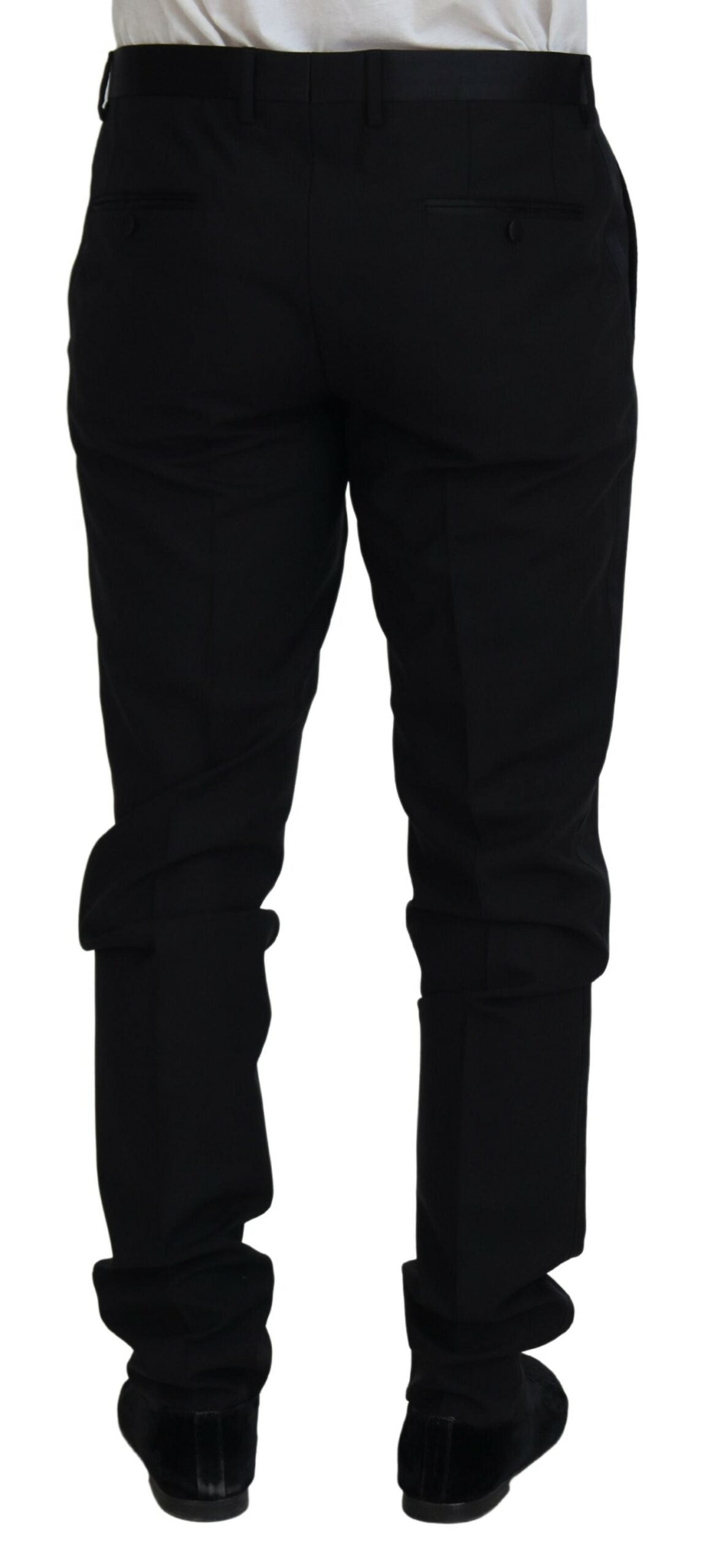 Dolce &amp; Gabbana Elegant black suit trousers made of virgin wool blend