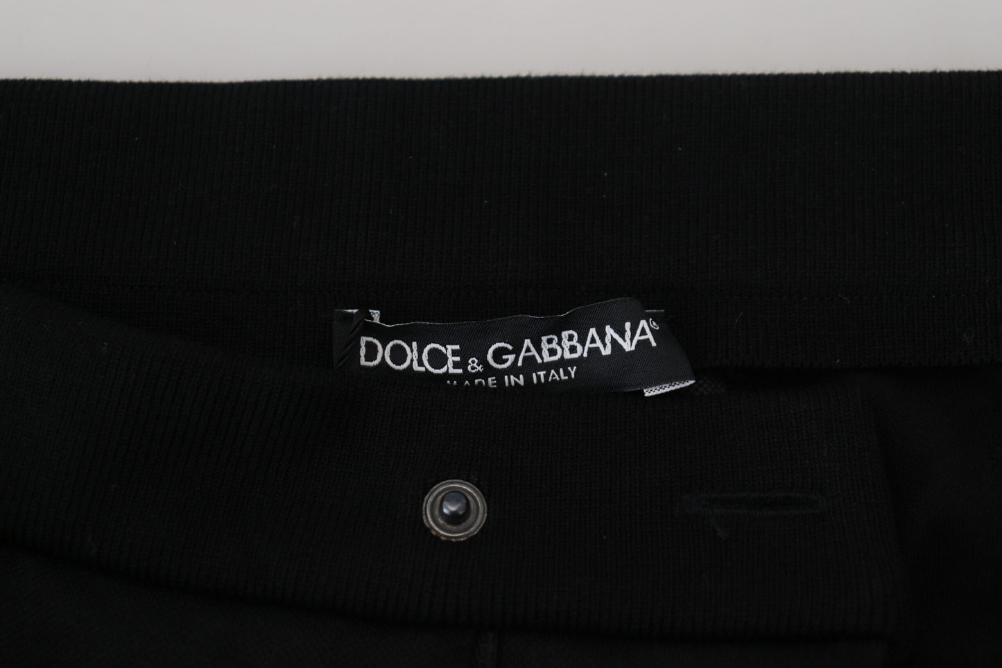 Dolce &amp; Gabbana Elegant black jogger pants made of luxurious wool blend