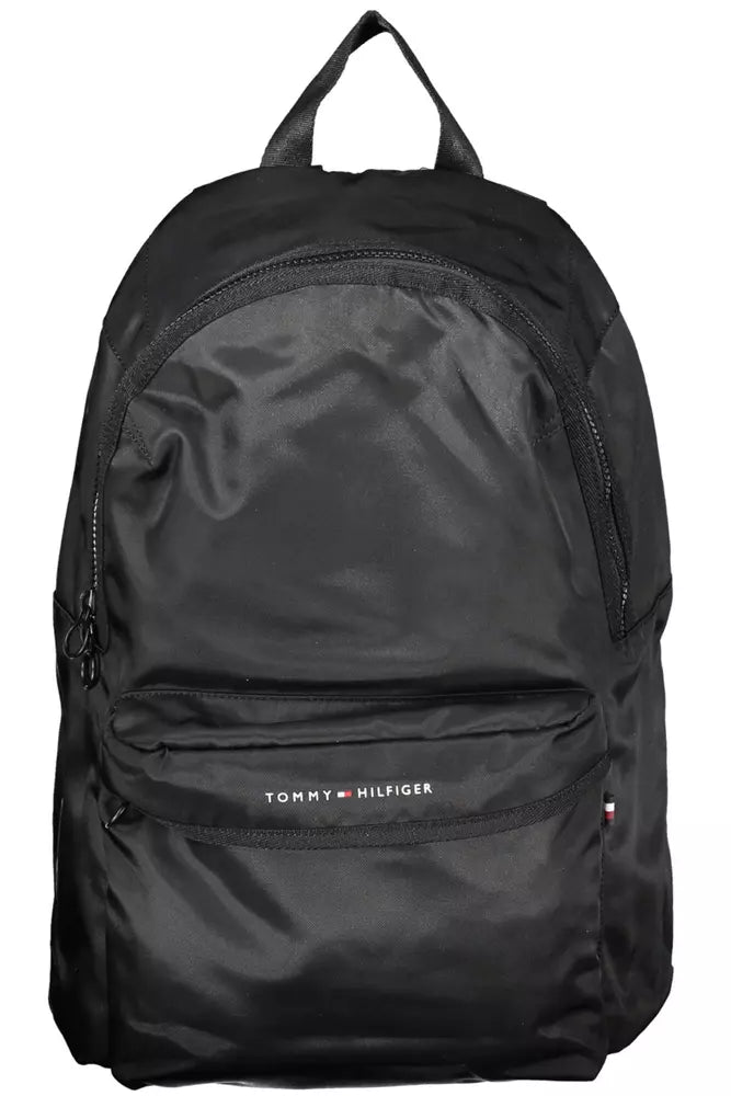 Tommy Hilfiger Black Polyester Backpack for Men