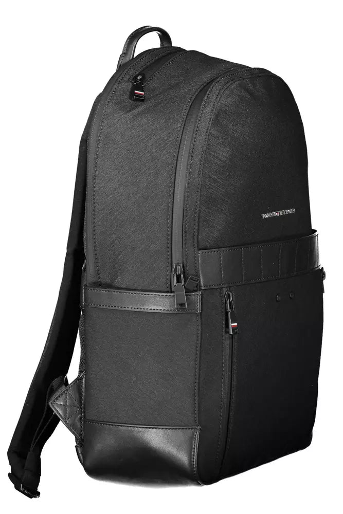 Tommy Hilfiger Black Nylon Backpack for Men