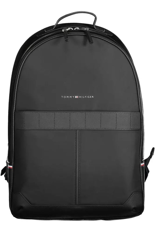 Tommy Hilfiger Black Polyester Backpack for Men