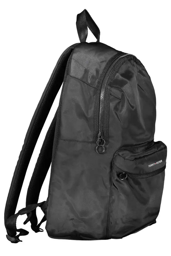 Tommy Hilfiger Black Polyester Backpack for Men