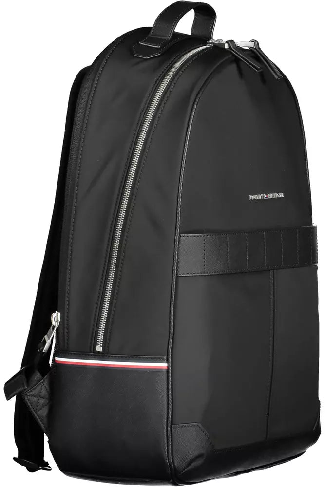 Tommy Hilfiger Black Polyester Backpack for Men