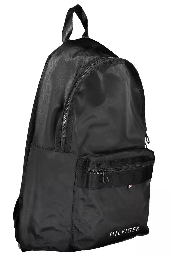 Tommy Hilfiger Black Polyester Backpack for Men