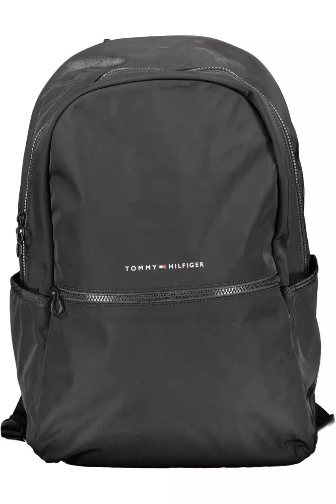 Tommy Hilfiger Black Polyester Backpack for Men