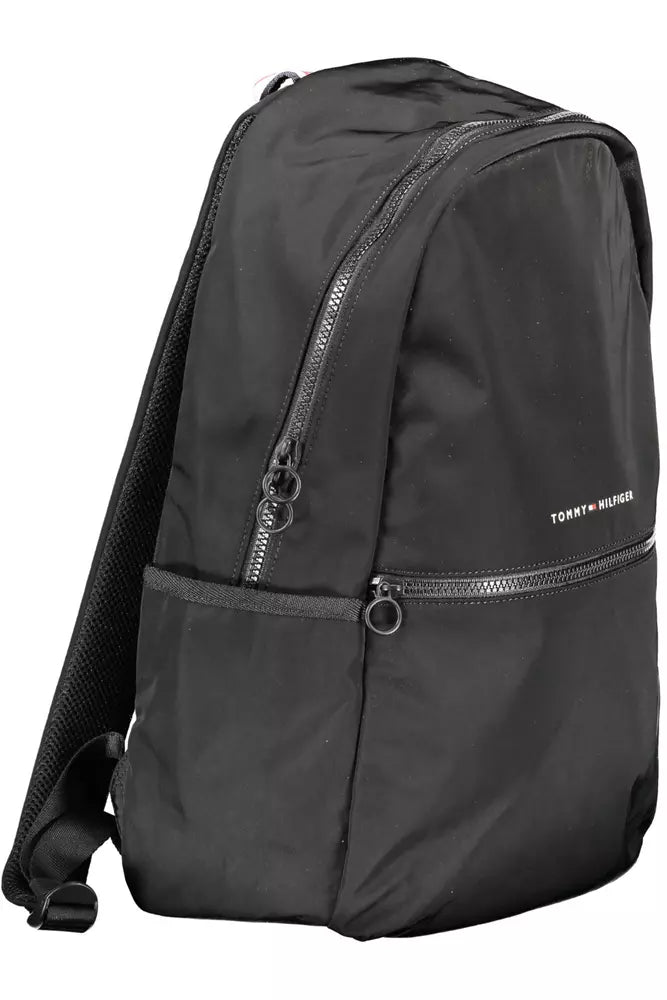 Tommy Hilfiger Black Polyester Backpack for Men