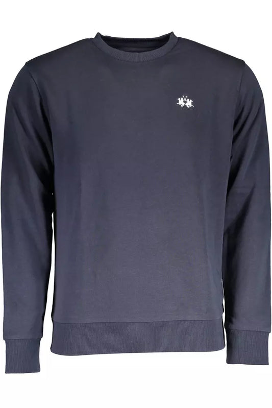 La Martina Blue Cotton Sweater for Men