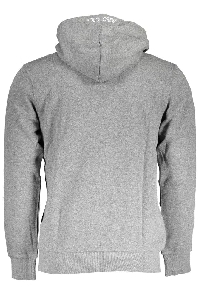 La Martina Grey Cotton Sweater for Men