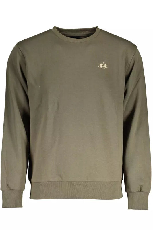 La Martina Green Cotton Sweater for Men