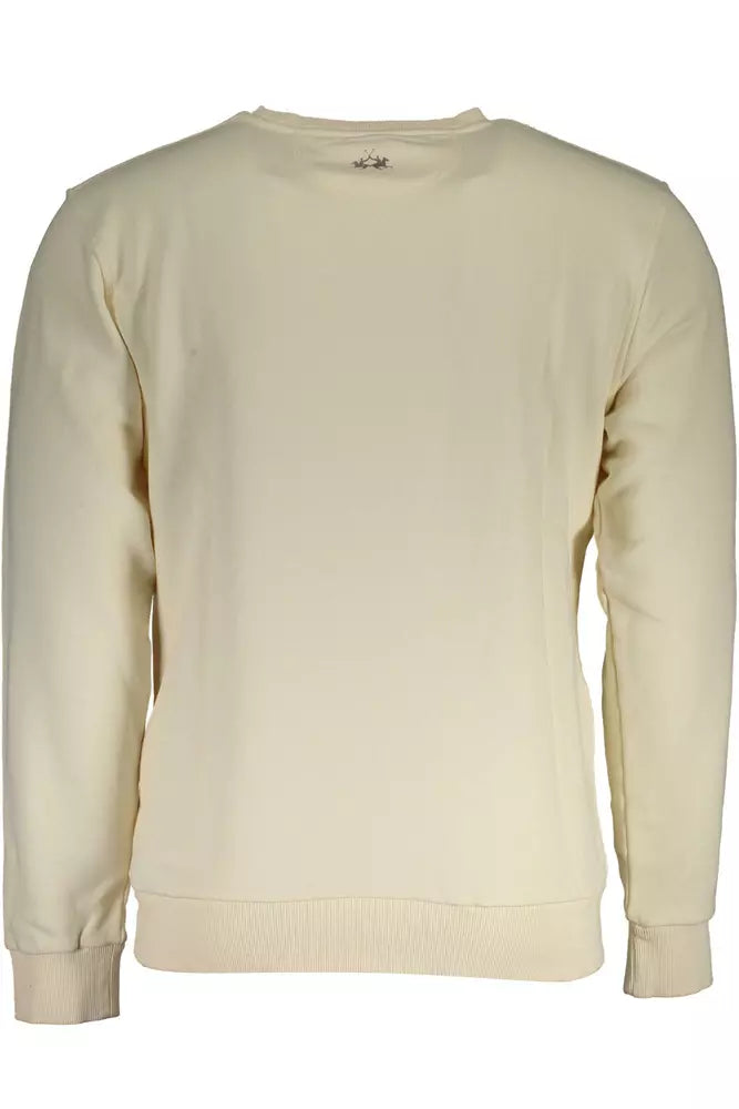 La Martina White Cotton Sweater for Men