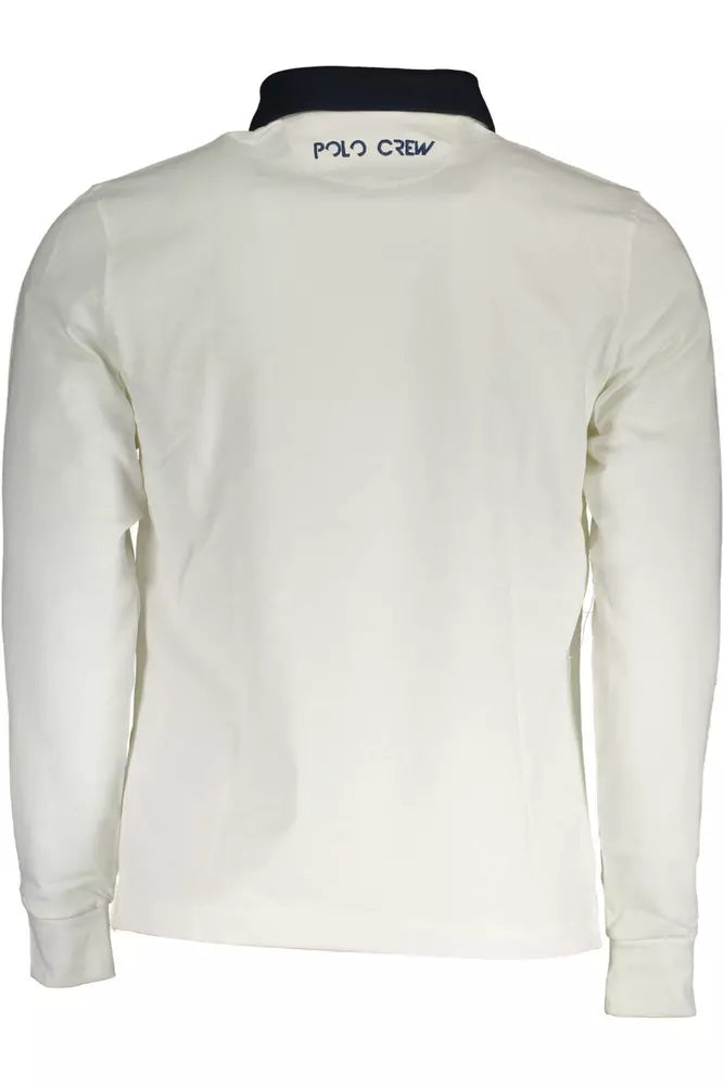 La Martina White Cotton Polo Shirt for Men