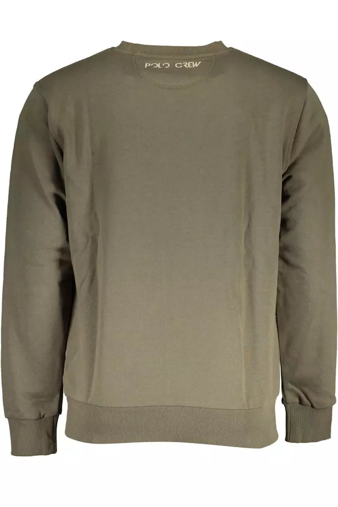 La Martina Green Cotton Sweater for Men