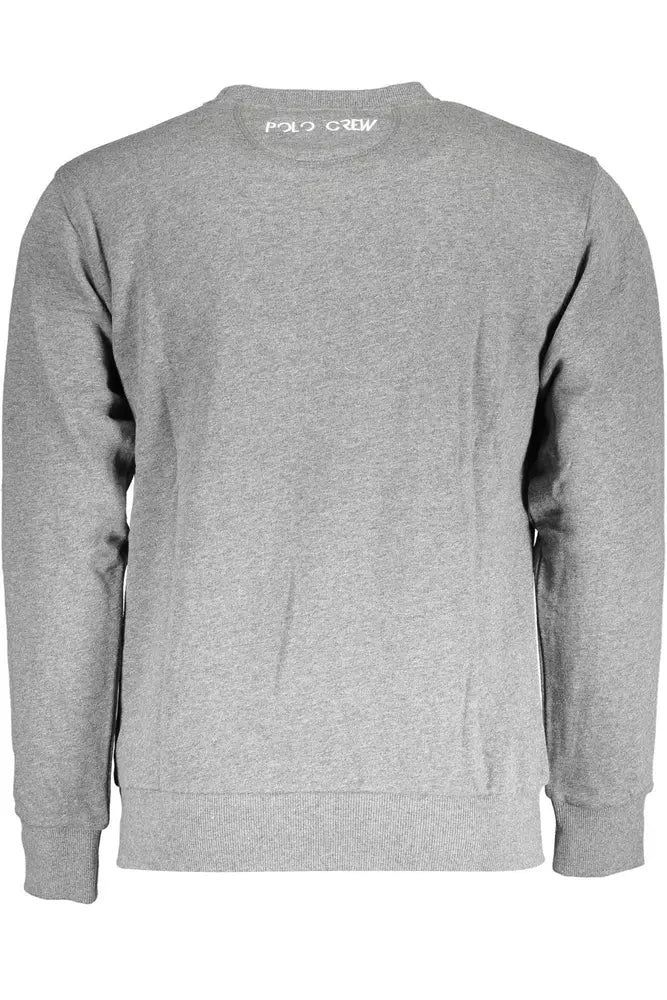 La Martina Grey Cotton Sweater for Men