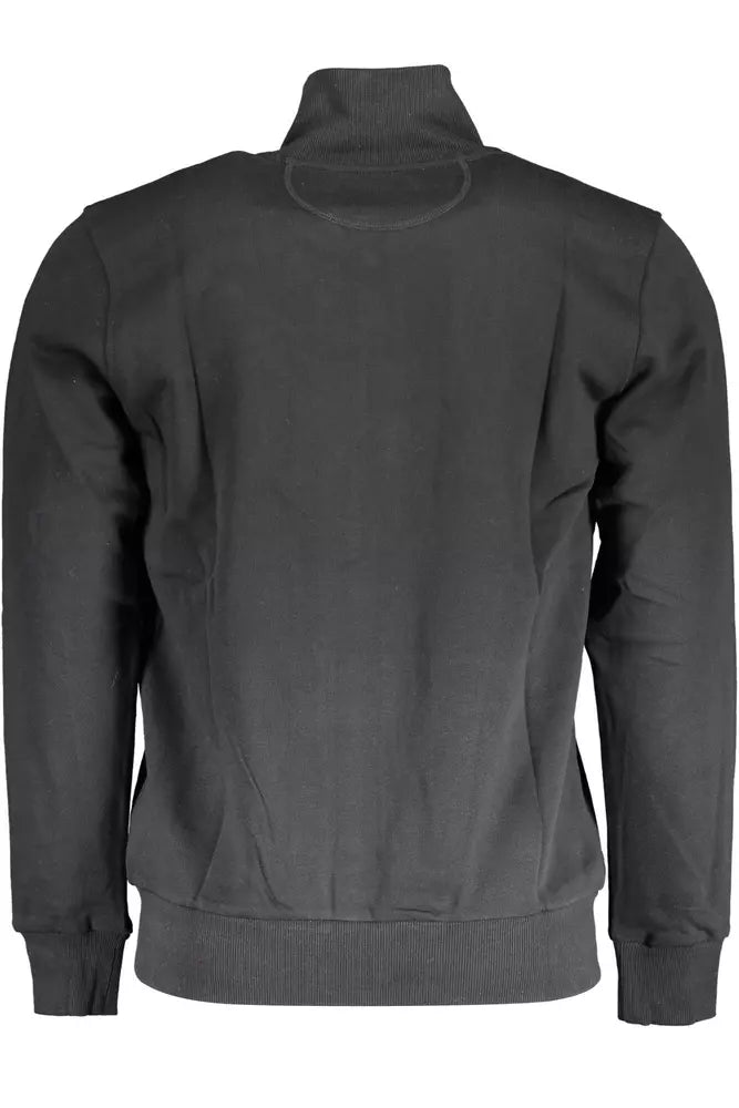 La Martina Black Cotton Sweater for Men