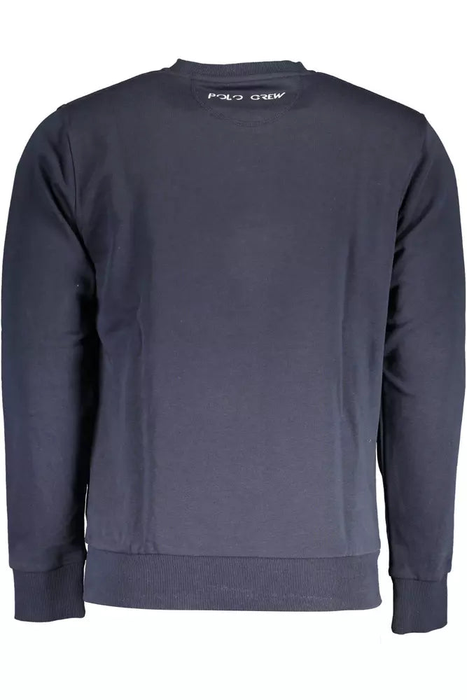 La Martina Blue Cotton Sweater for Men