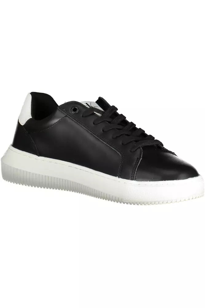 Calvin Klein Black Leather Men's Sneakers