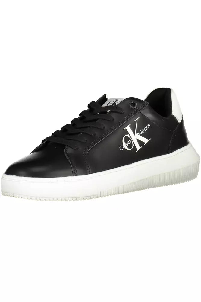 Calvin Klein Black Leather Men's Sneakers