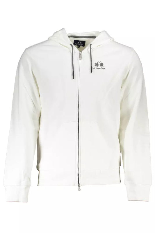 La Martina White Cotton Sweater for Men