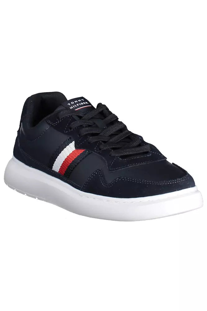 Tommy Hilfiger Blue Leather Men's Sneakers