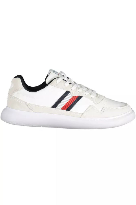 Tommy Hilfiger White Leather Men's Sneakers