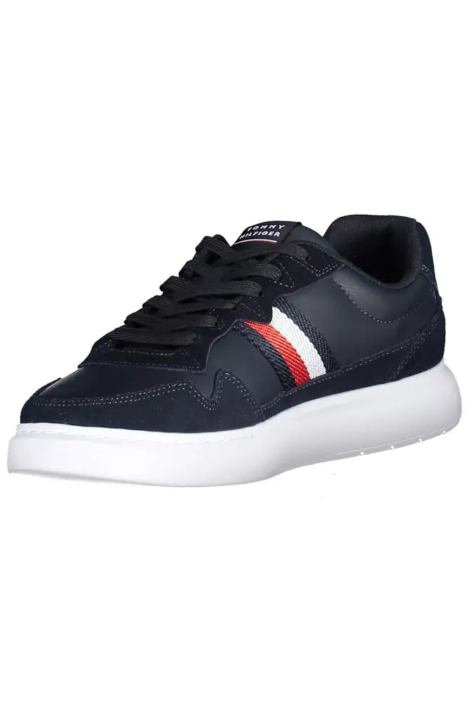 Tommy Hilfiger Blue Leather Men's Sneakers