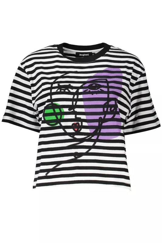 Desigual Black Cotton T-Shirt for Women