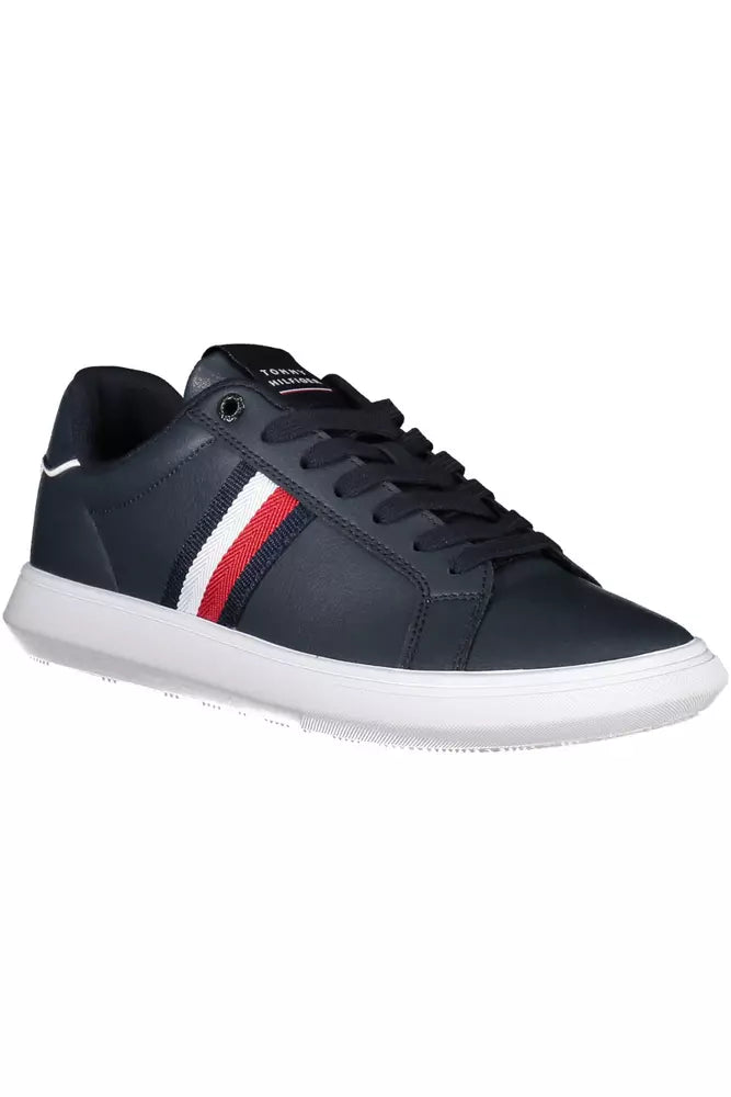 Tommy Hilfiger Blue Leather Men's Sneakers