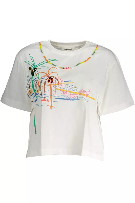 Desigual White Cotton Top for Women