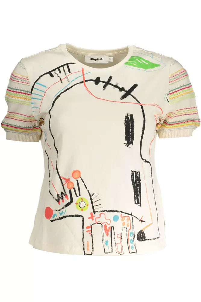 Desigual White Cotton Top for Women