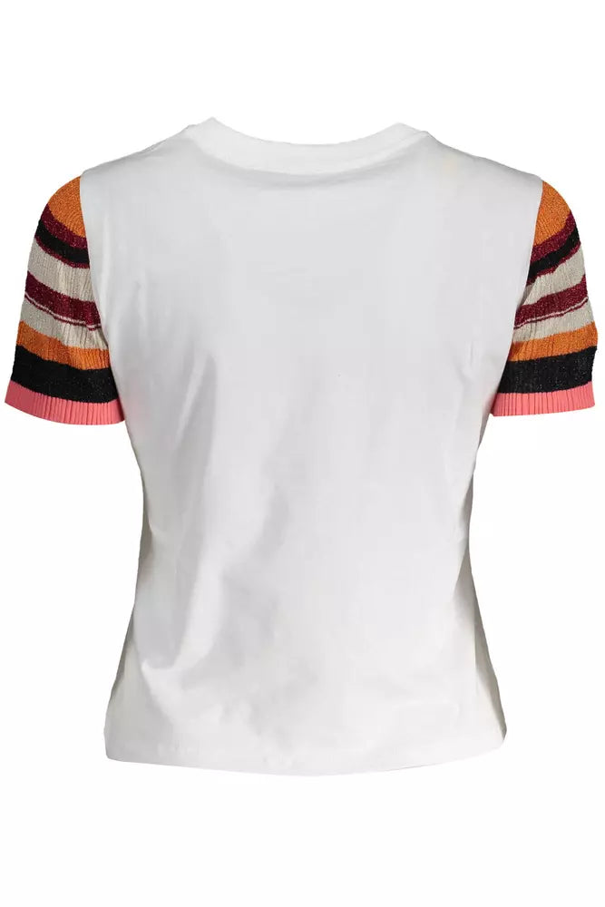 Desigual White Cotton T-Shirt for Women