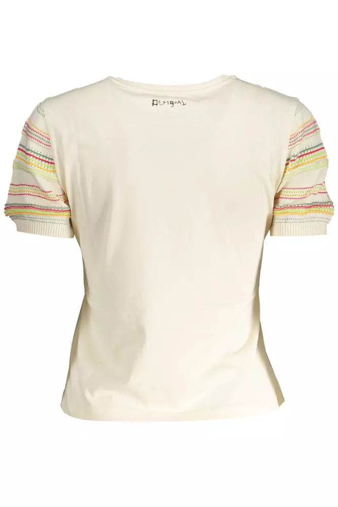 Desigual White Cotton Top for Women