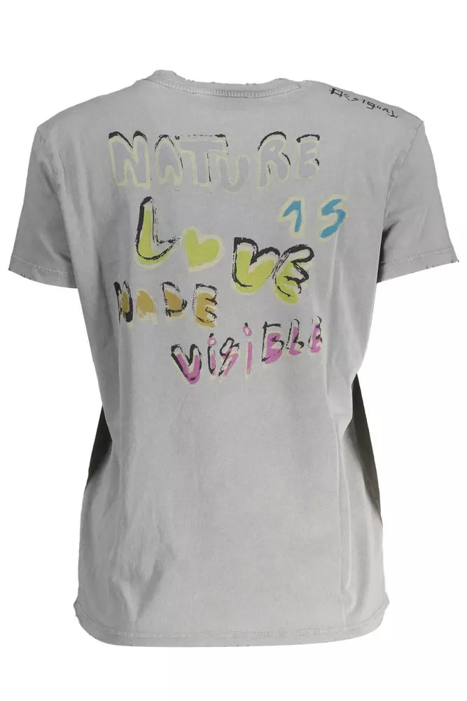 Desigual Gray Cotton Top for Women