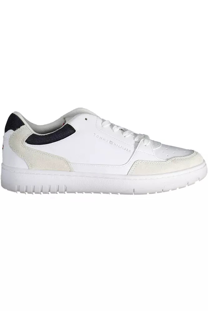 Tommy Hilfiger White Leather Men's Sneakers