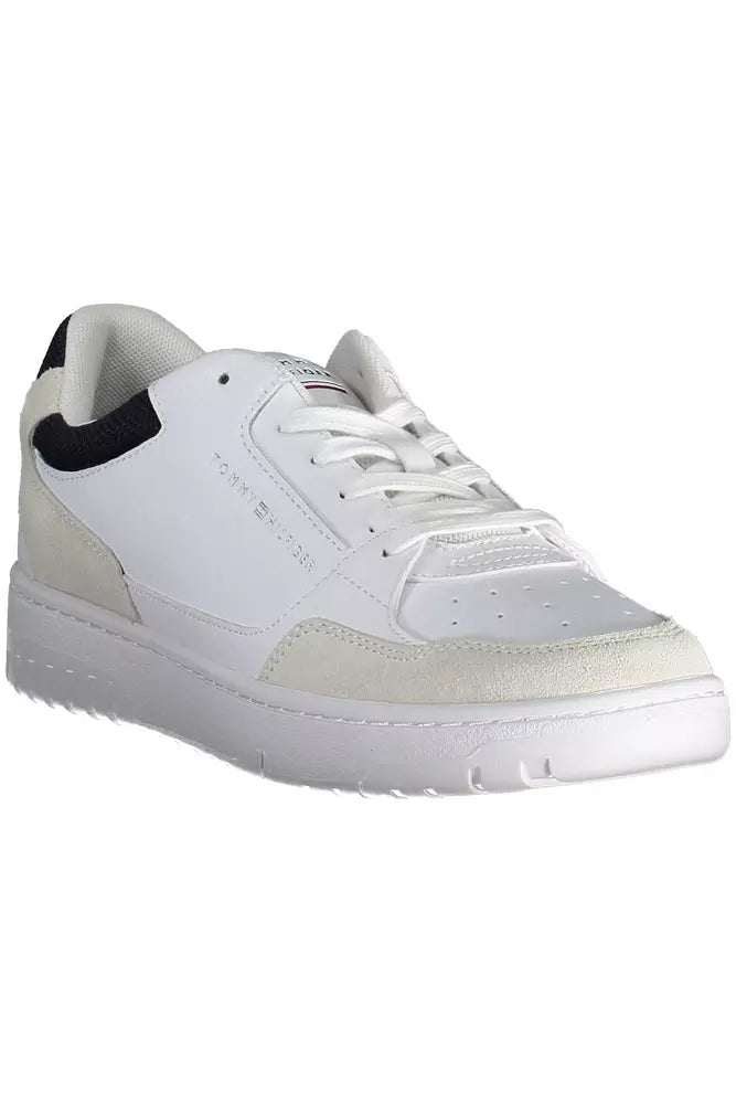 Tommy Hilfiger White Leather Men's Sneakers