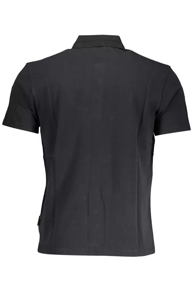 Napapijri Black Cotton Polo Shirt for Men