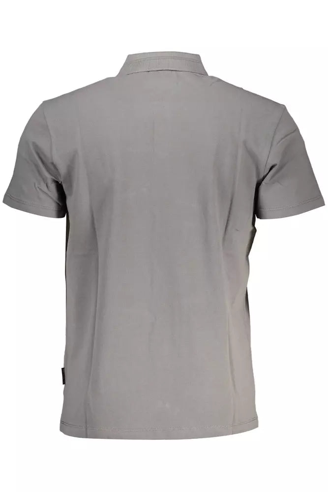 Napapijri Grey Cotton Polo Shirt for Men